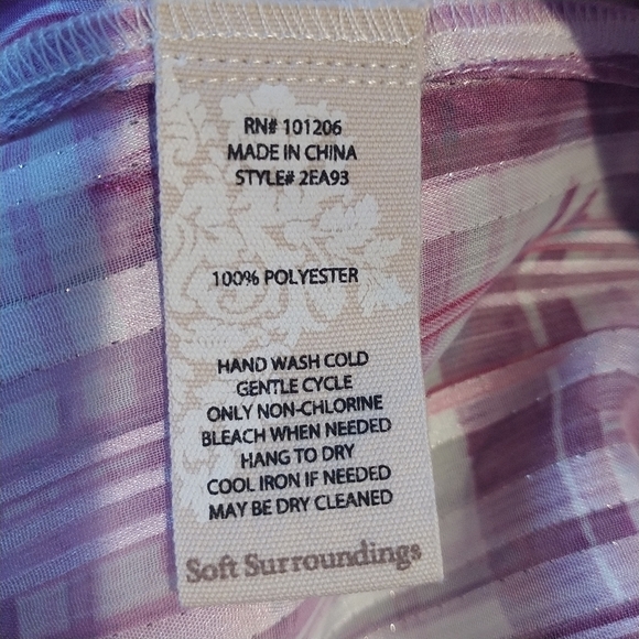 Soft Surroundings Porta Top Blouse Button Front L - Picture 12 of 12